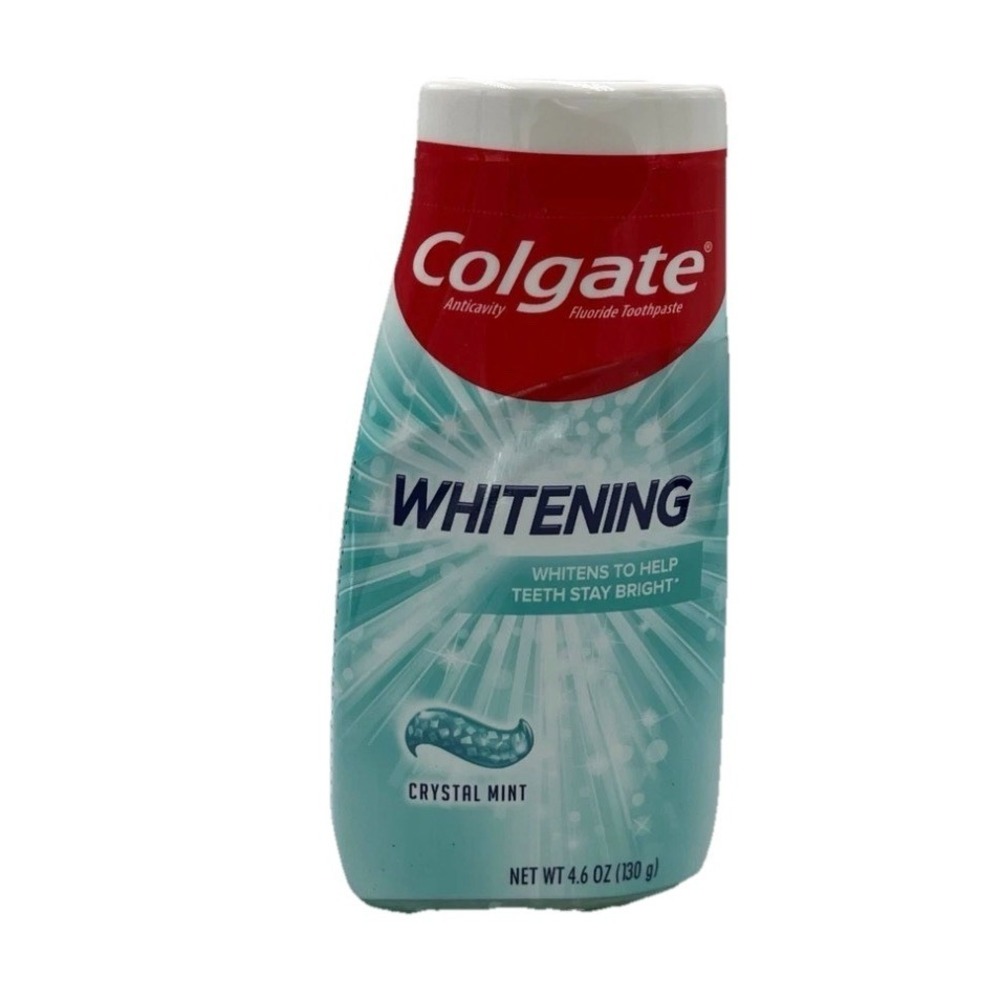 COLGATE Whitening 2 in 1 Liquid Gel Toothpaste Crystal Mint 4.6 oz NEW FREE SHIP